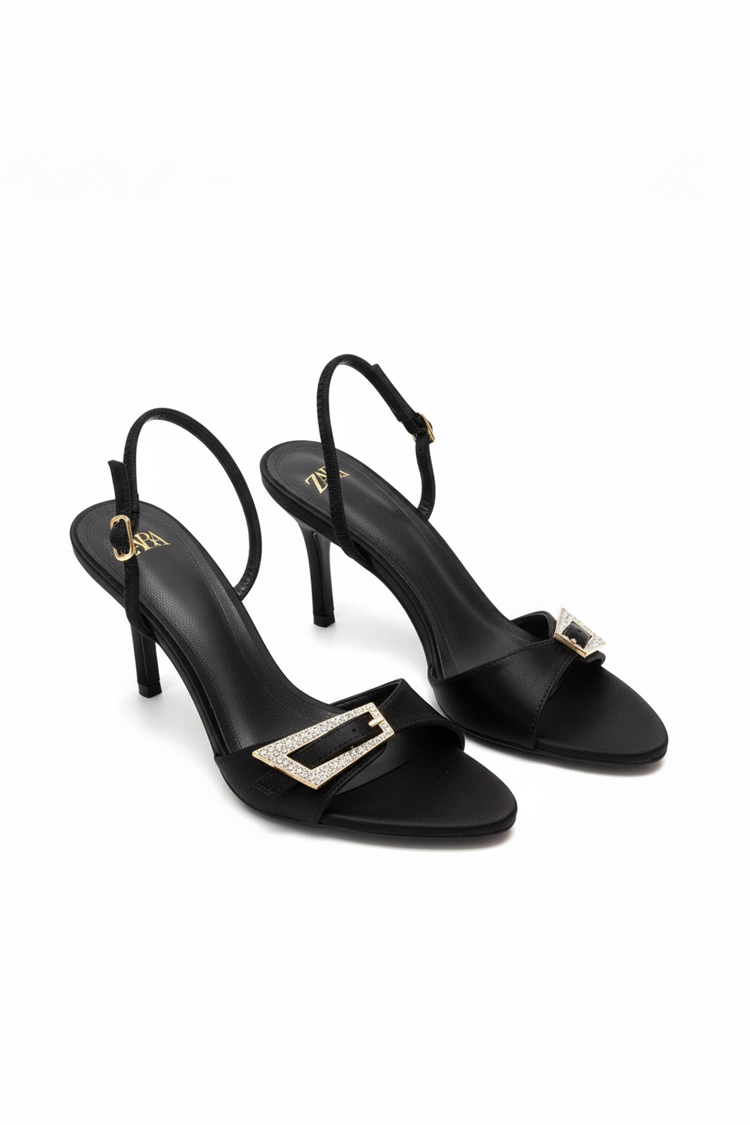 Decoration Fine Heel Sandals