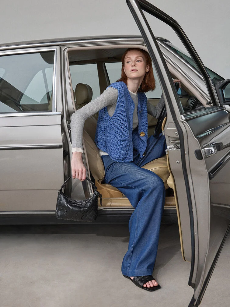 Ivette Woven Shoulder Bag