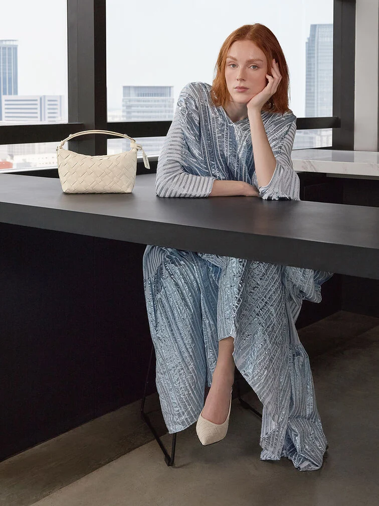 Ivette Woven Shoulder Bag