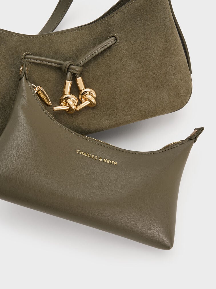 Mila Recycled Suede Shoulder Bag