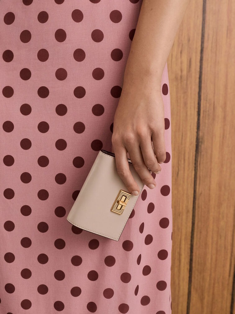 Edna Turn-Lock Knotted-Strap Wallet