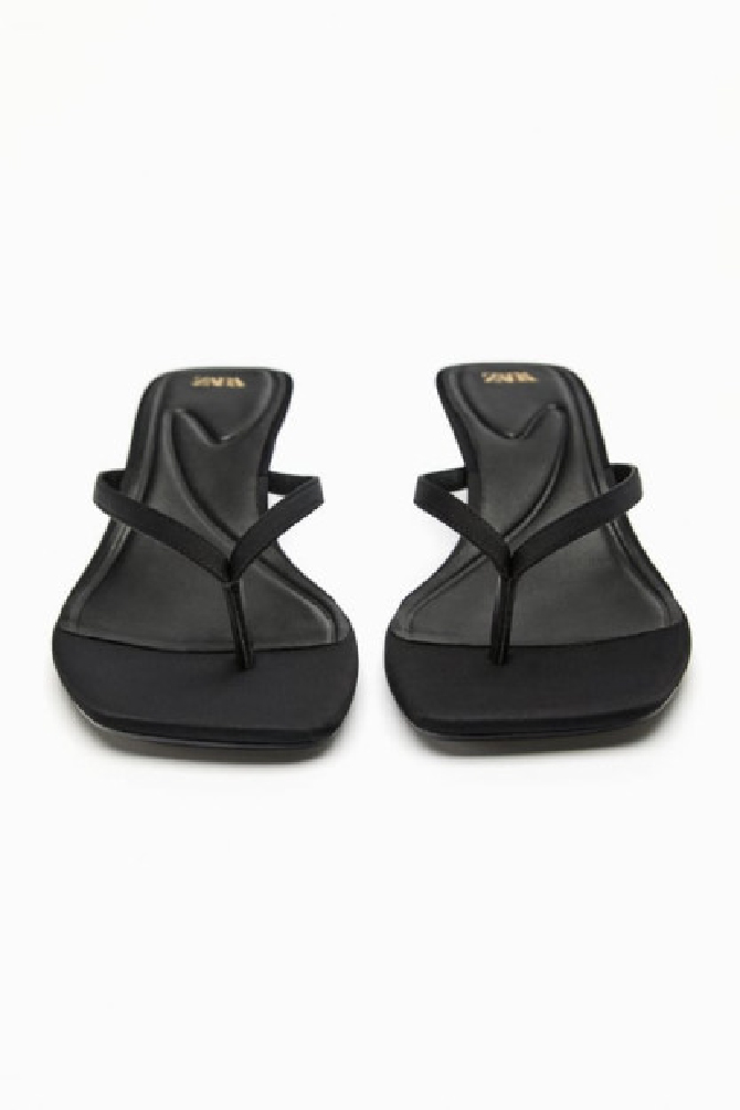 SATIN KITTEN HEEL SANDALS
