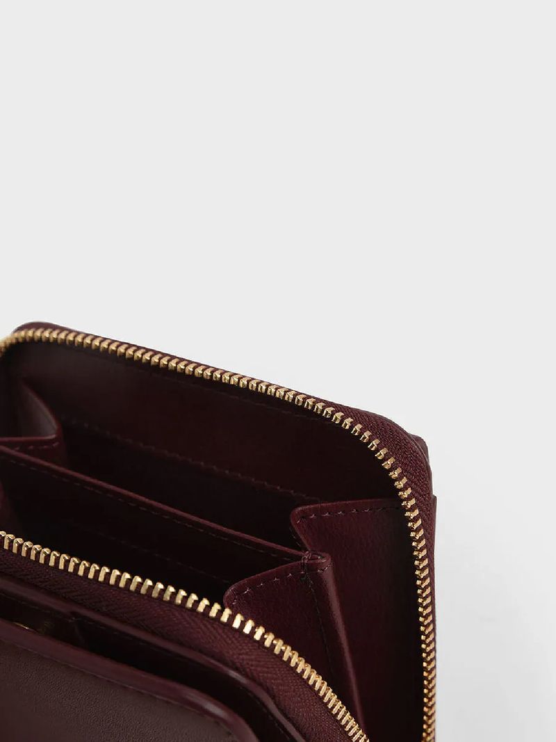 Front Flap Zip-around Mini Wallet