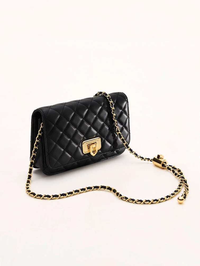 Cressida Quilted Push-Lock Clutch