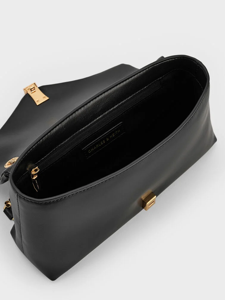 Lilibet Recycled Suede Chain-Strap Bag