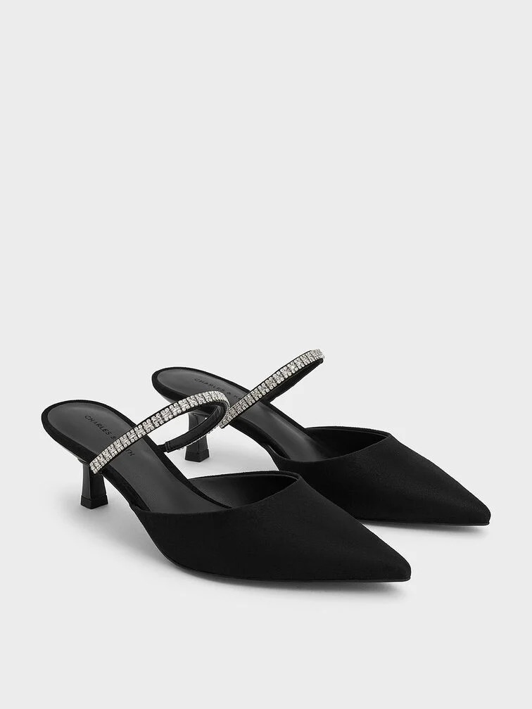Ambrosia Pointed Toe High Heel Mules