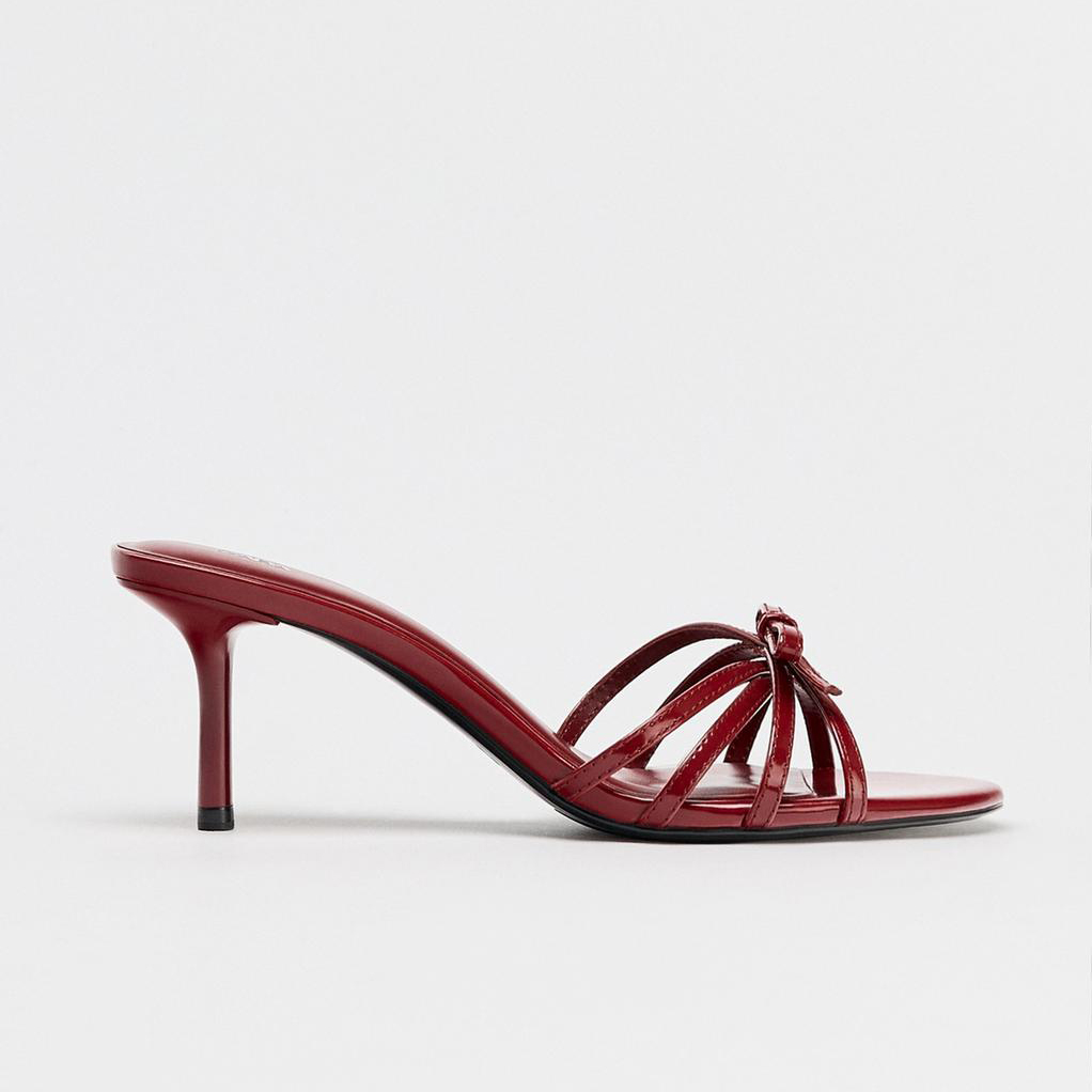 HEELED SANDALS WITH BOW