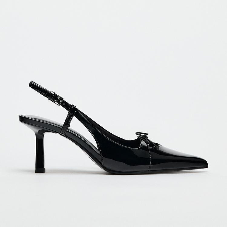 BOW SLINGBACK HEELS