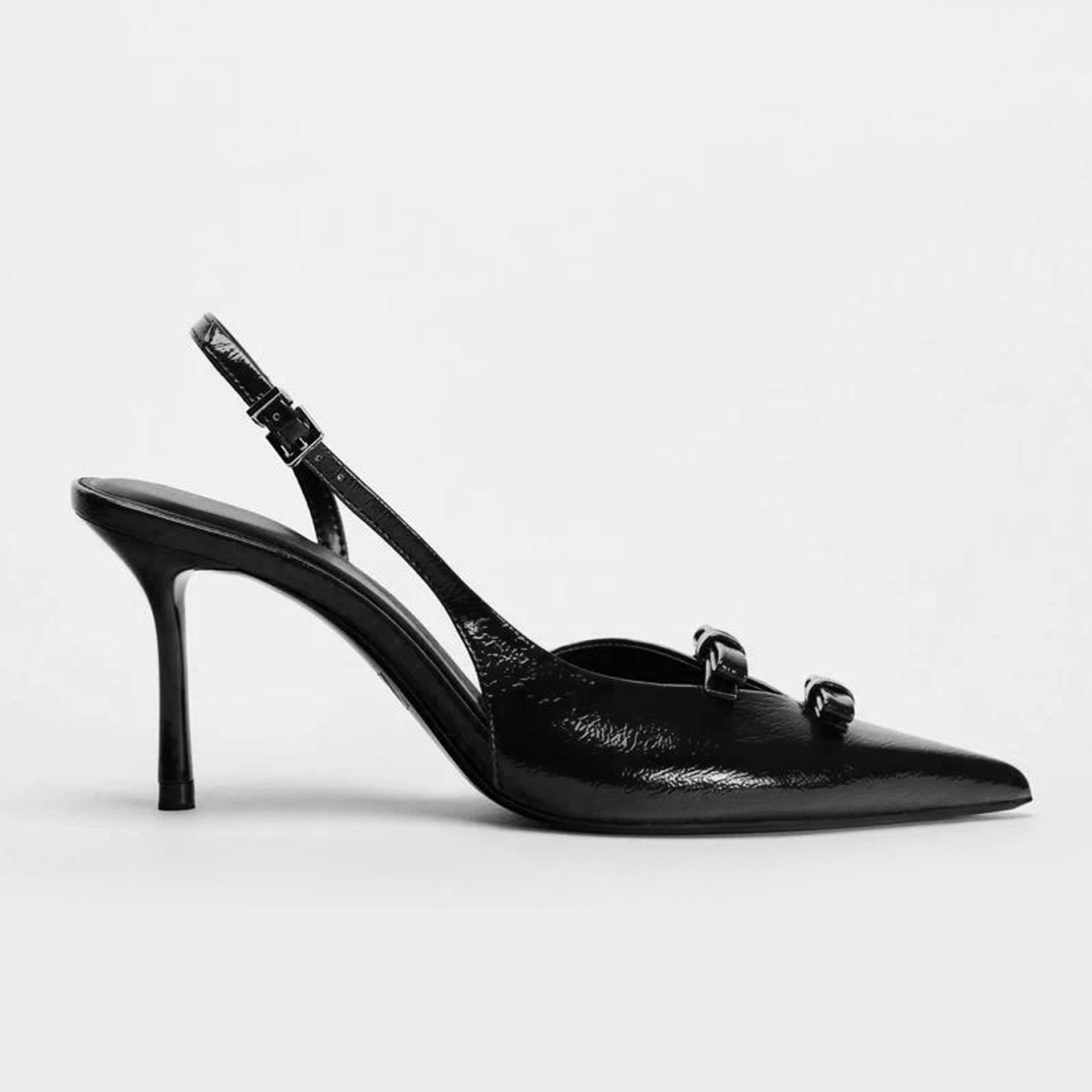 ZARA FAUX PATENT LEATHER HEELS