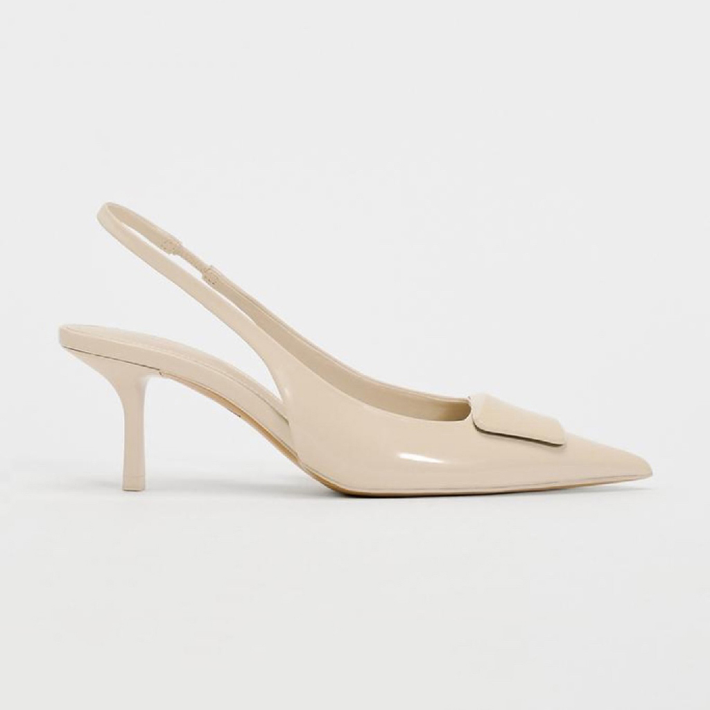 SLINGBACKS WITH HEEL DETAIL