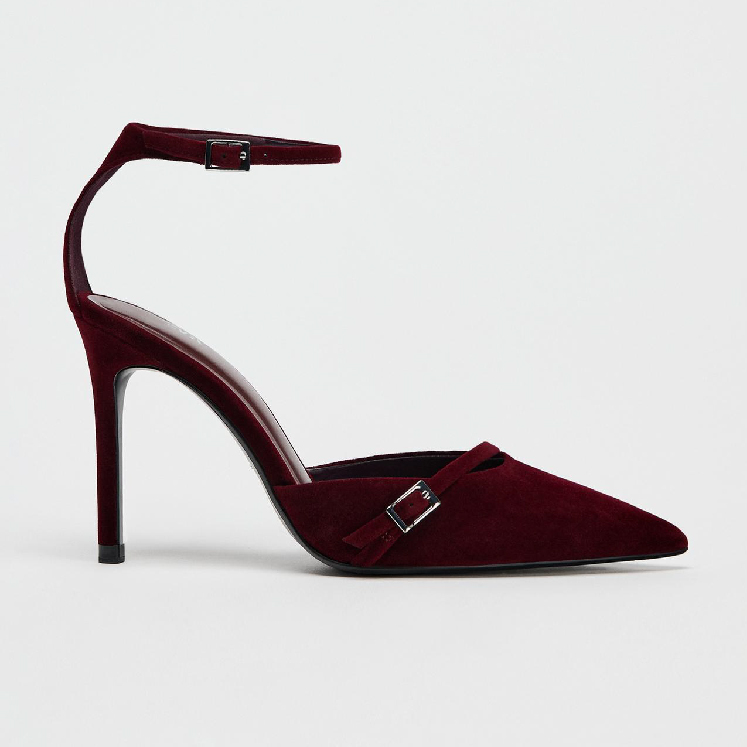 FAUX VELVET STILETTO HEELS