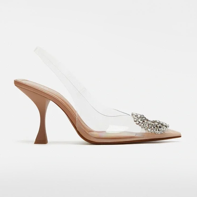 EMBELLISHED VINYL HEELS