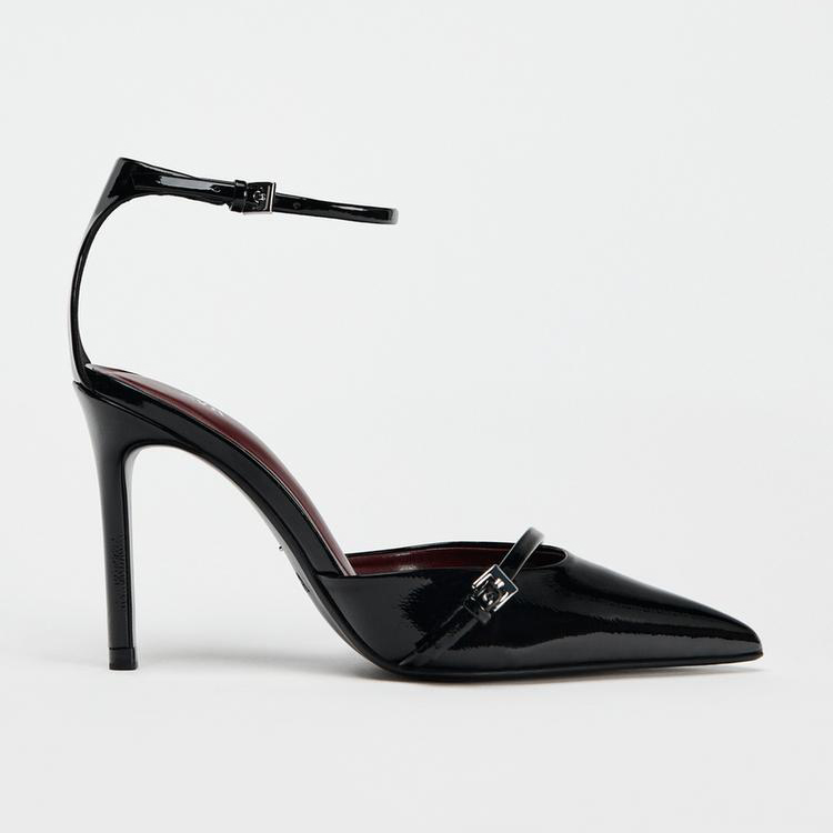 ANKLE STRAP BUCKLE HEELS
