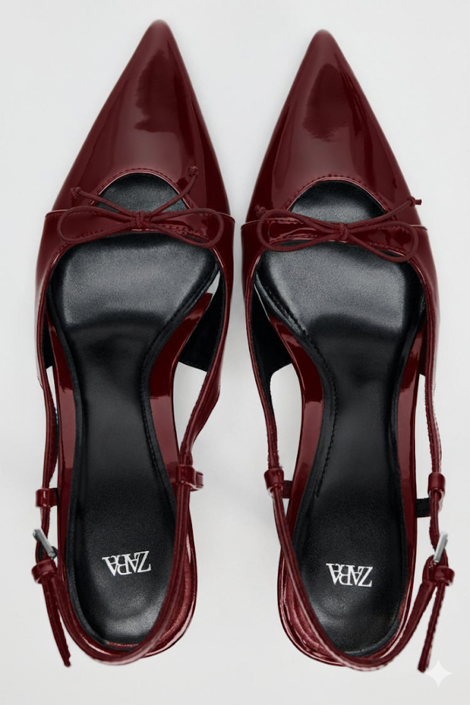 BOW SLINGBACK HEELS