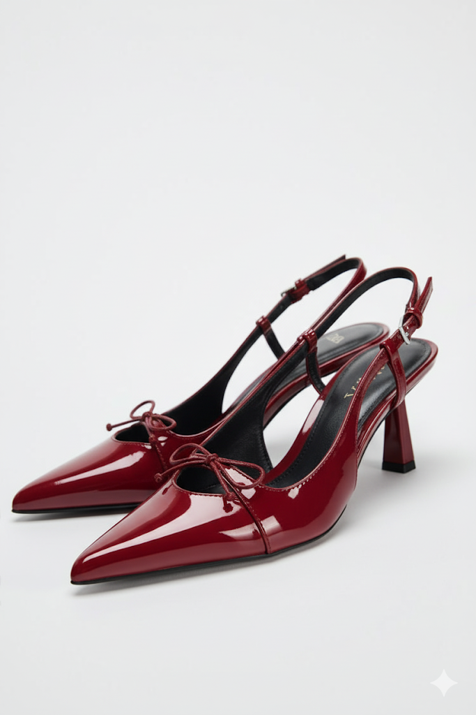 BOW SLINGBACK HEELS