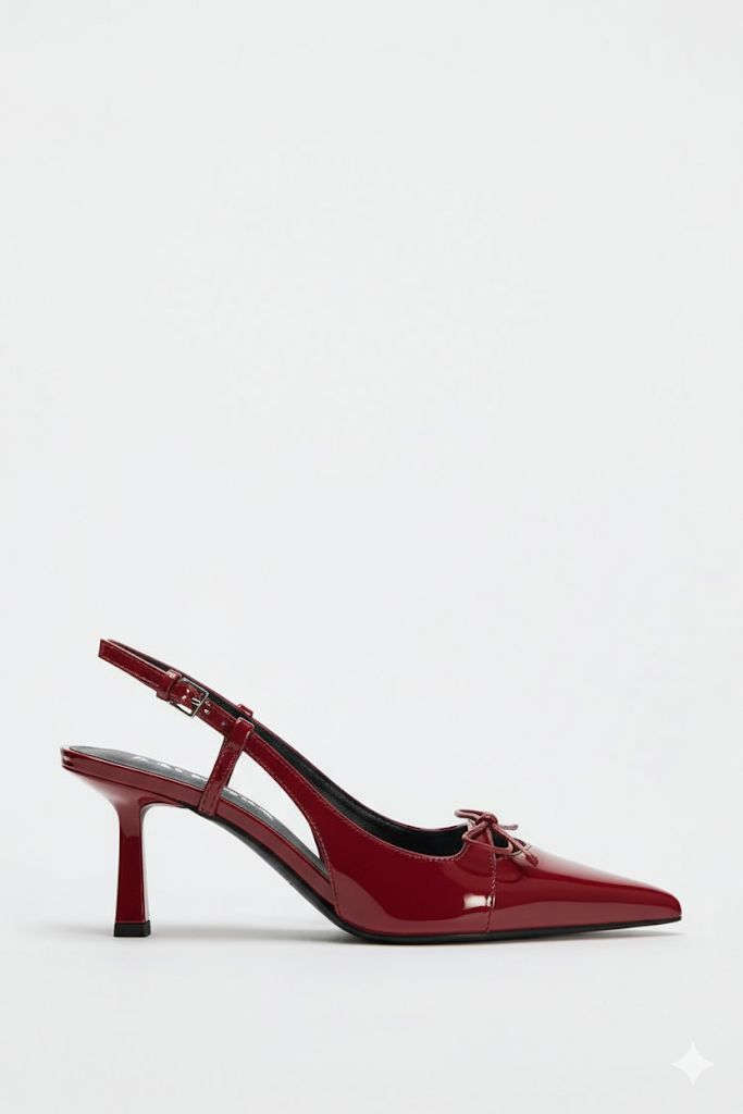 BOW SLINGBACK HEELS