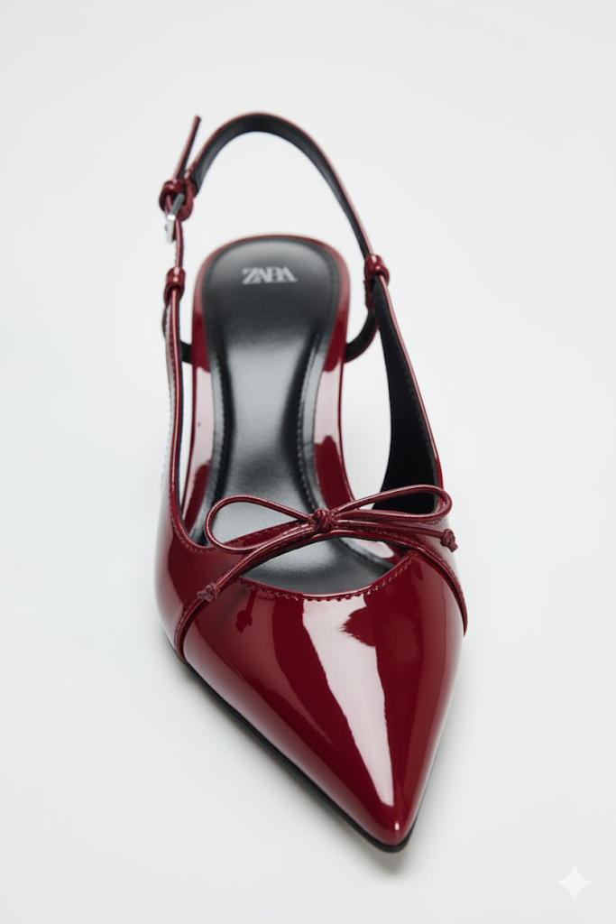 BOW SLINGBACK HEELS