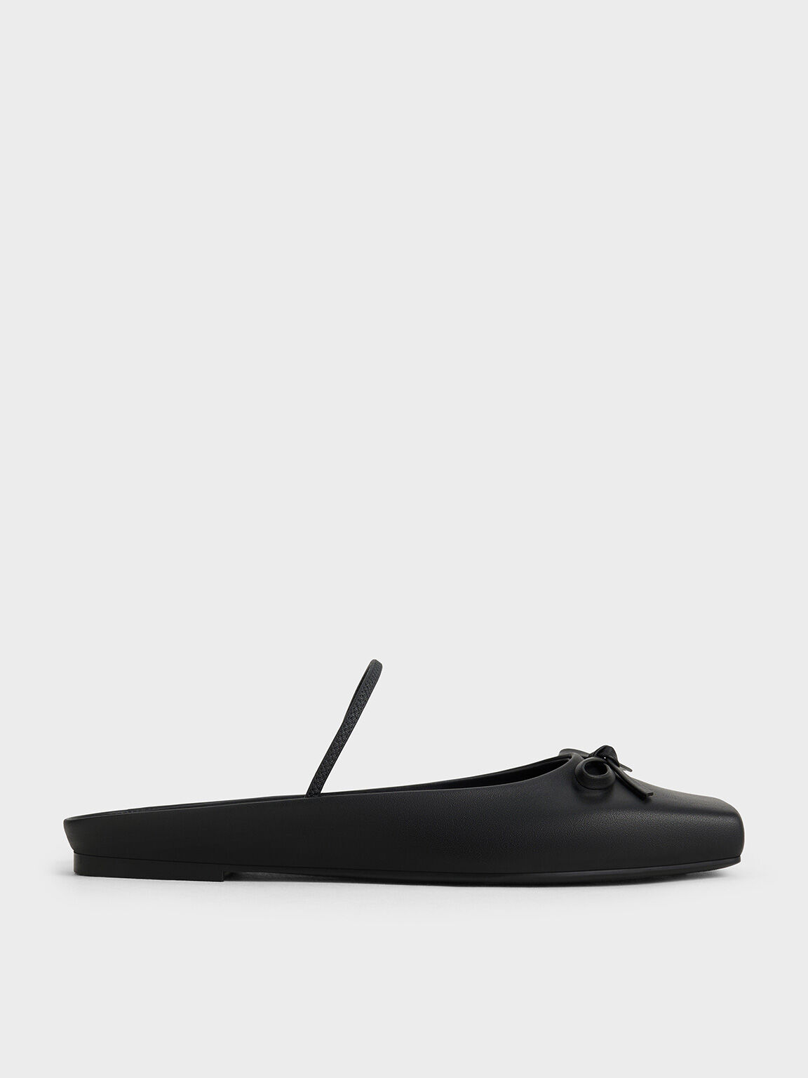 Bow Square-Toe Ballet Mules