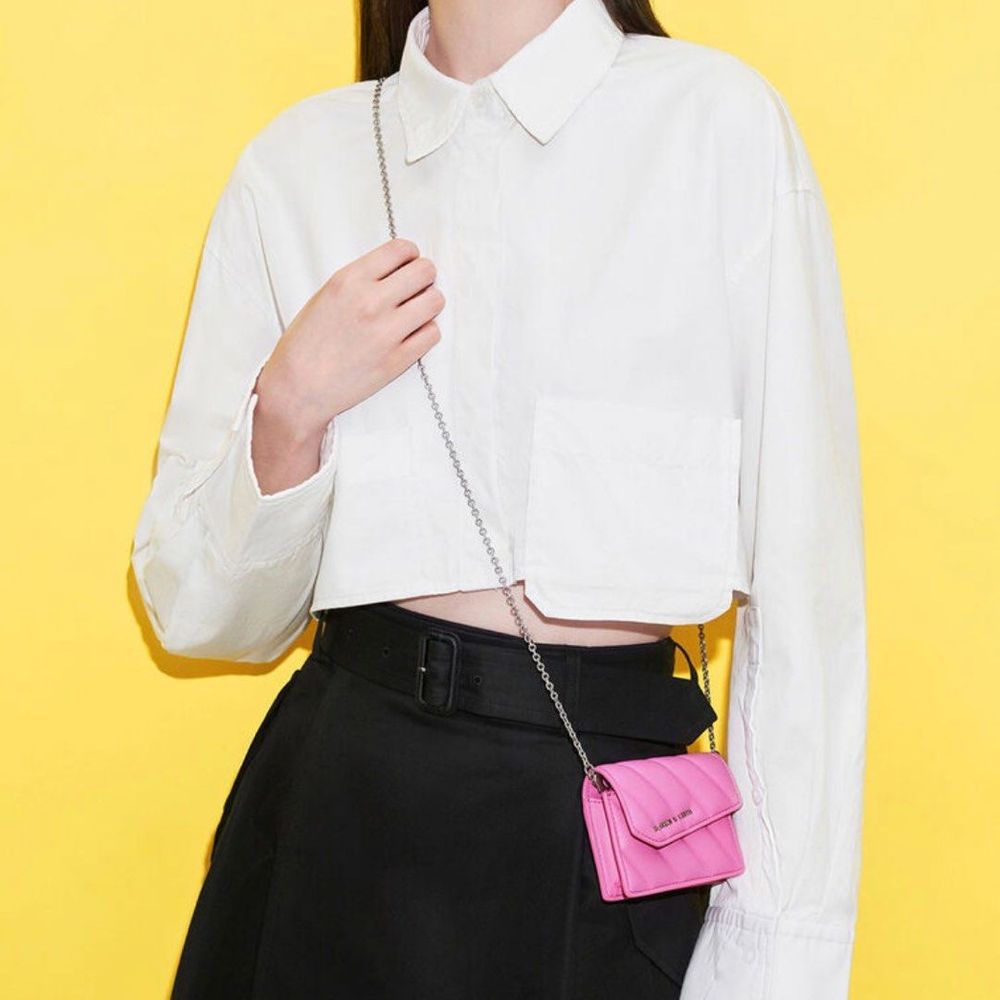 Asymmetric Flap Panelled Wallet