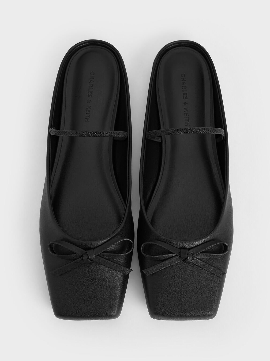 Bow Square-Toe Ballet Mules