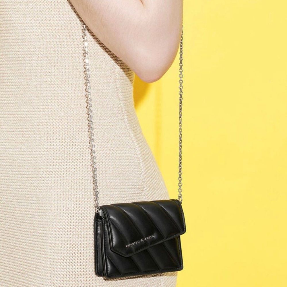 Asymmetric Flap Panelled Wallet