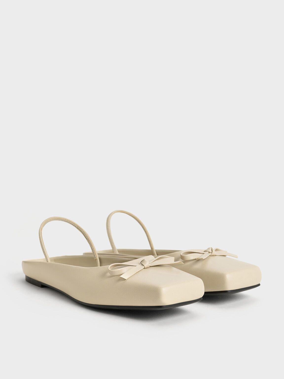 Bow Square-Toe Ballet Mules