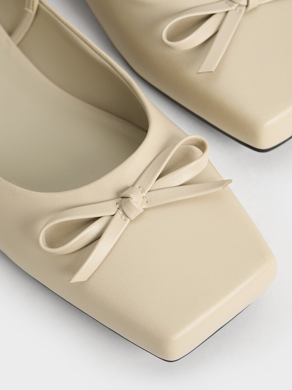 Bow Square-Toe Ballet Mules