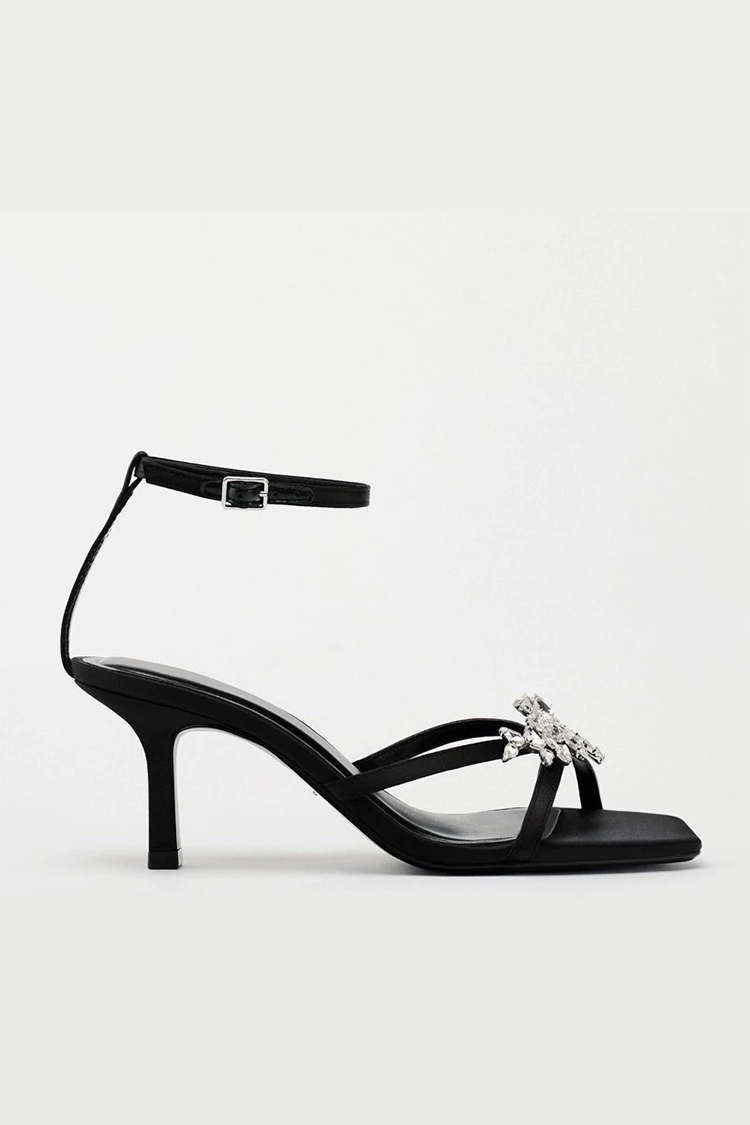 RHINESTONE STRAPPY SANDALS