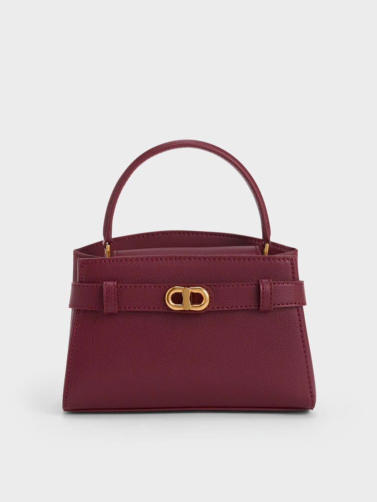 Aubrielle Metallic Buckle HandBag