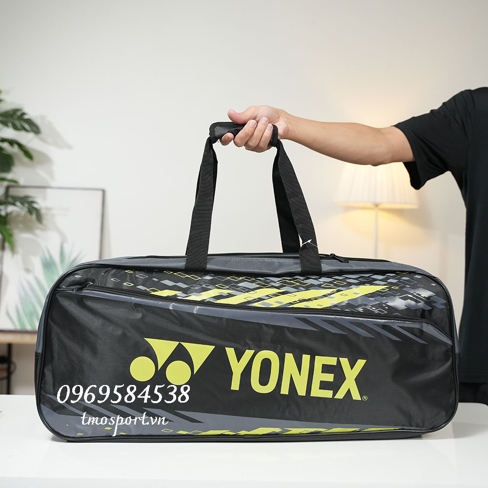 Túi cầu lông chính hãng YONEX TOURMENT BAG - đen/ light lime