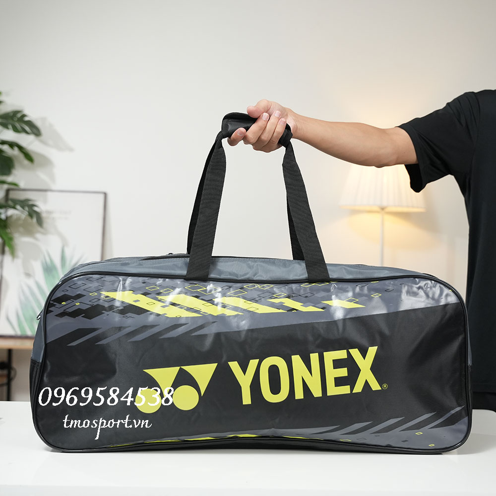 Túi cầu lông chính hãng YONEX TOURMENT BAG - đen/ light lime