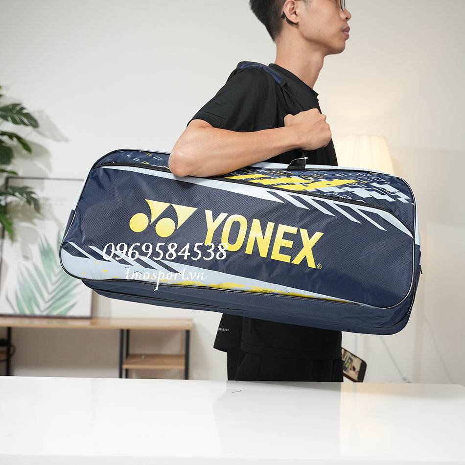 Túi cầu lông chính hãng YOEXN TOURNAMENT BAG - Xanh navy/ golden kiwi BAG2331T02TB