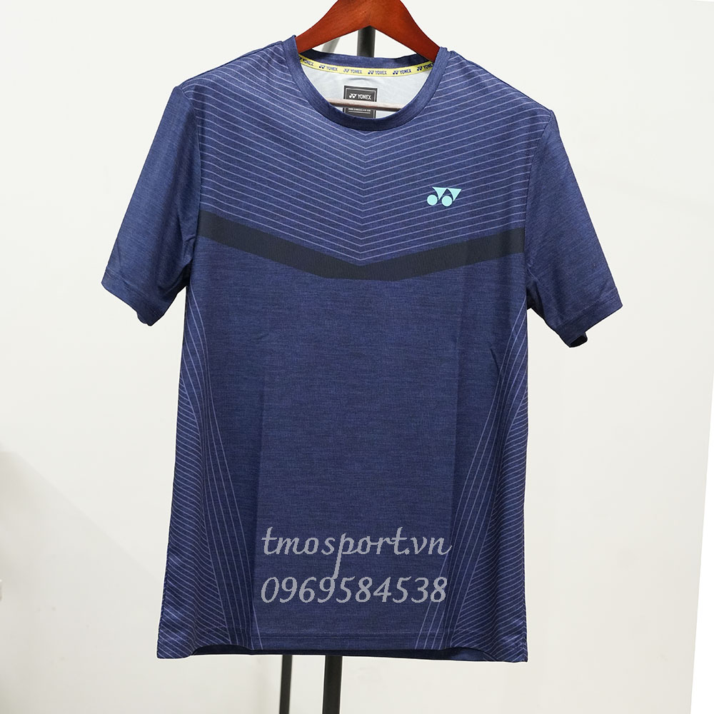 Áo Cầu lông yonex textile round neck men xanh nước biển