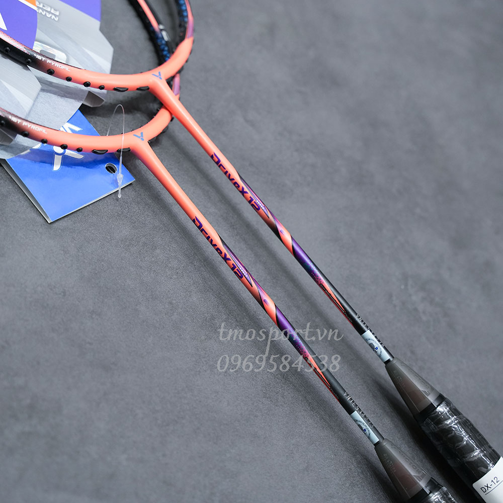 Vợt cầu lông Victor DriveX 12 O-màu cam (tặng cước Victor VBS 66 nano)