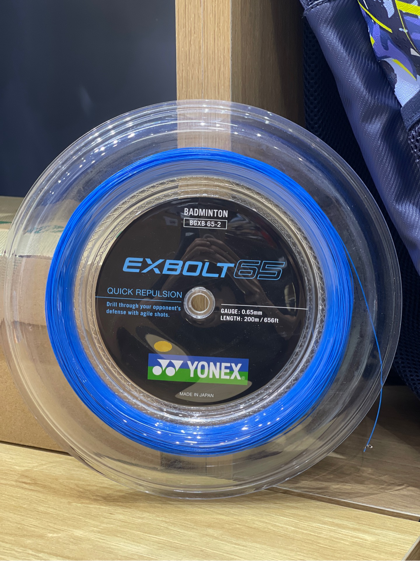 Cuộn dây cước cầu lông yonex exbolt 65 xanh biển