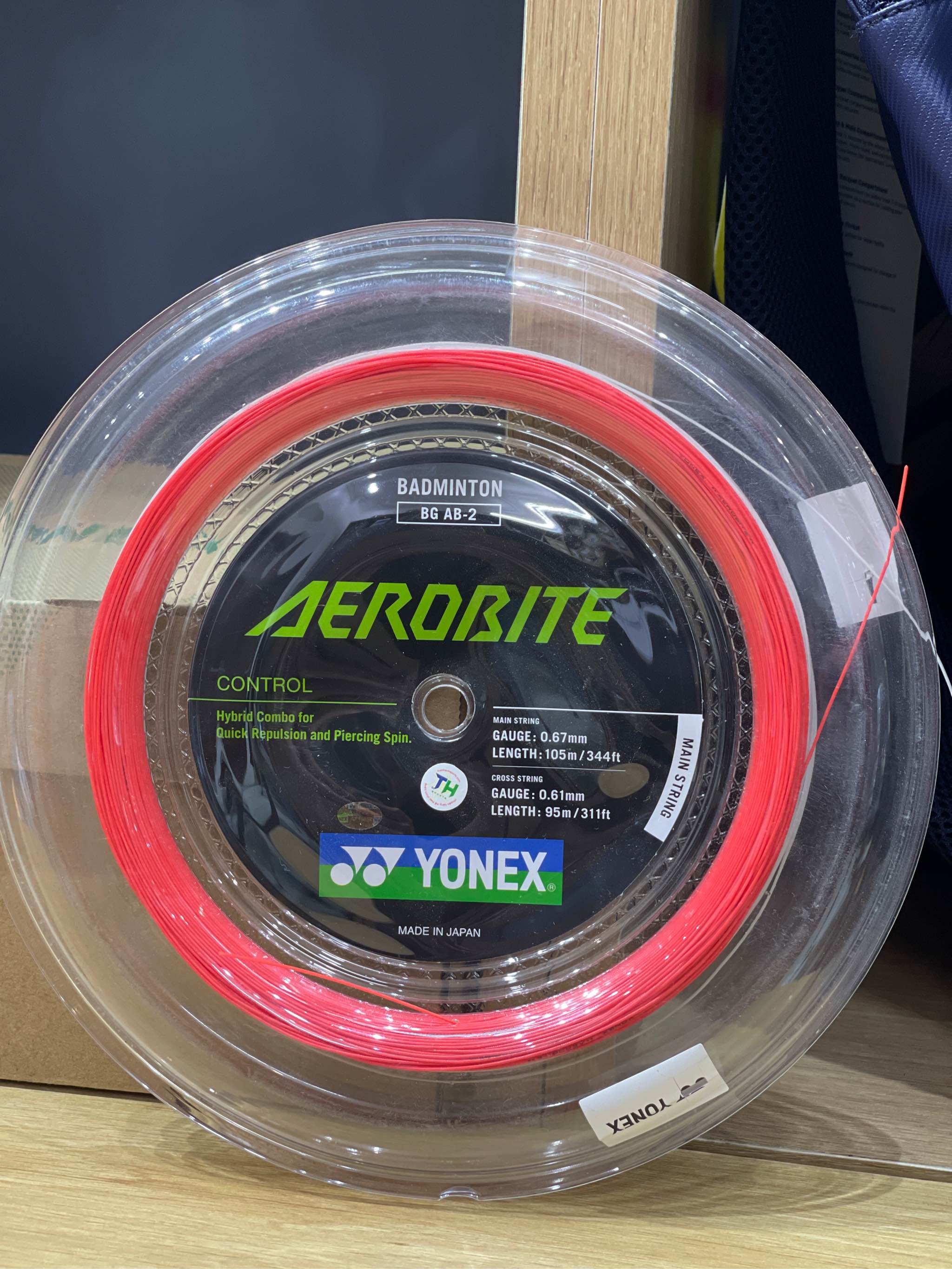 Cước cuộn căng vợt Yonex Bg Aerobite đỏ