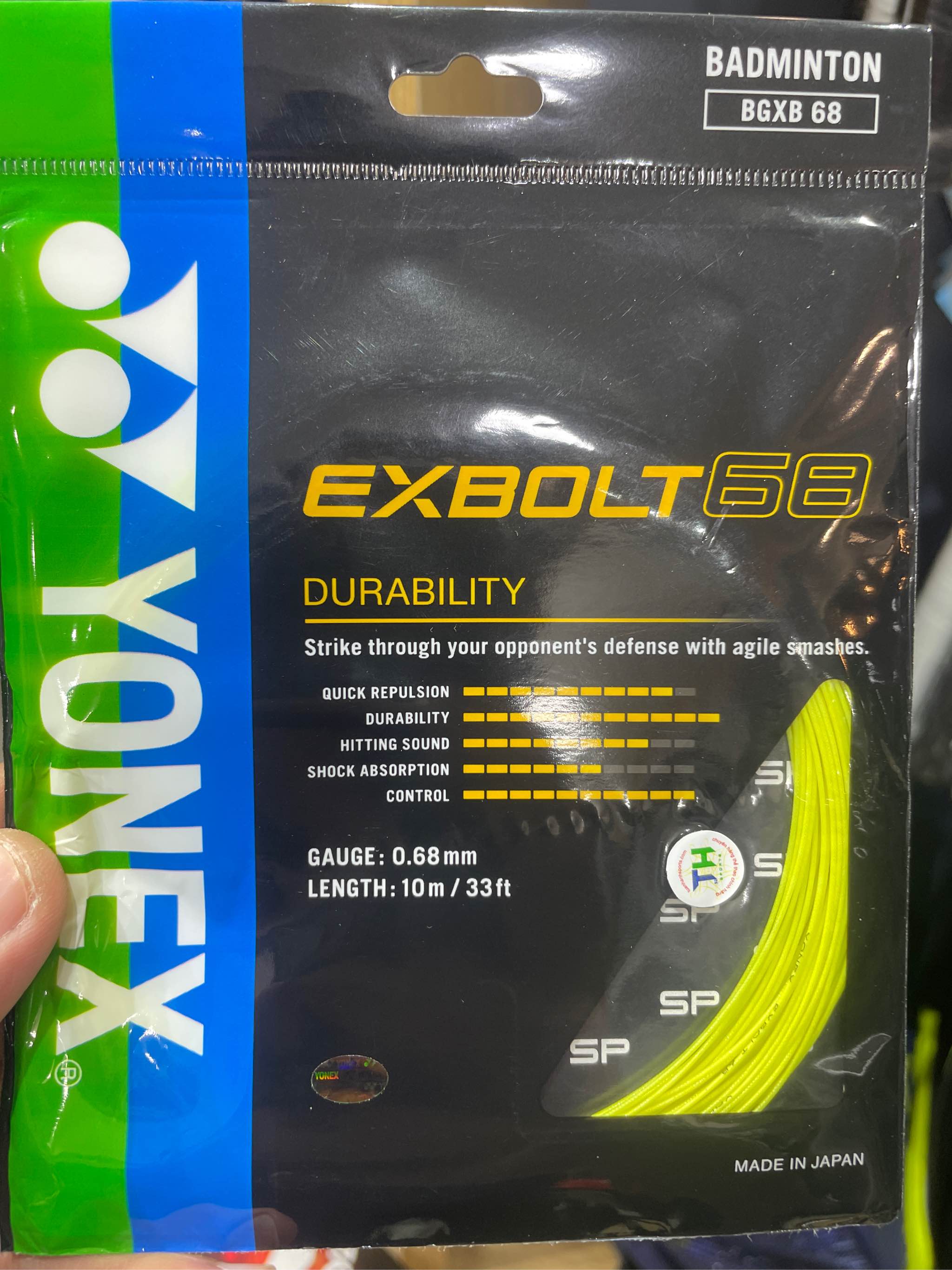 Dây cước căng vợt Yonex BG EXBOLT 68