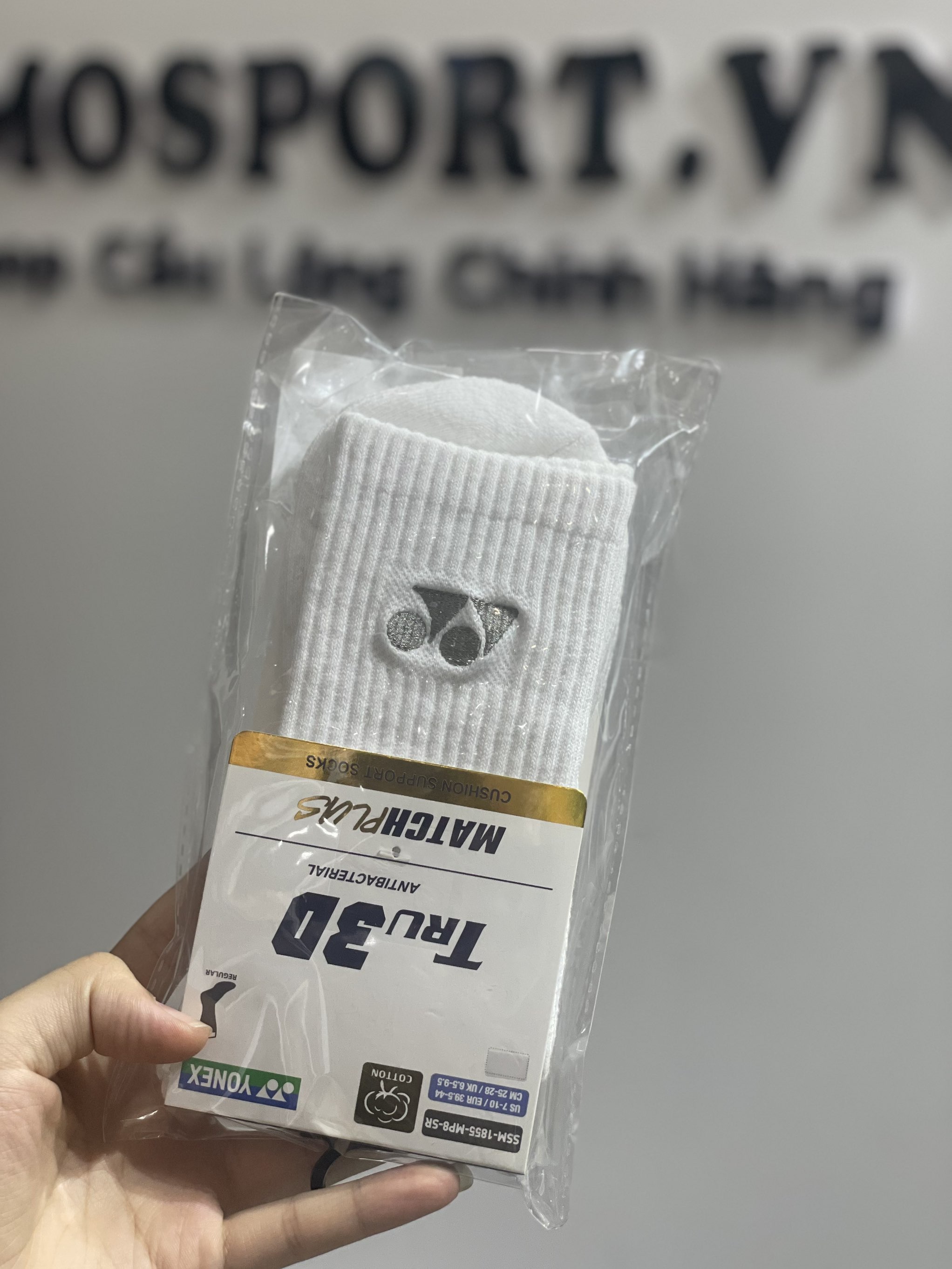 Tất nam Yonex SSM-1855-MP8 trắng xám