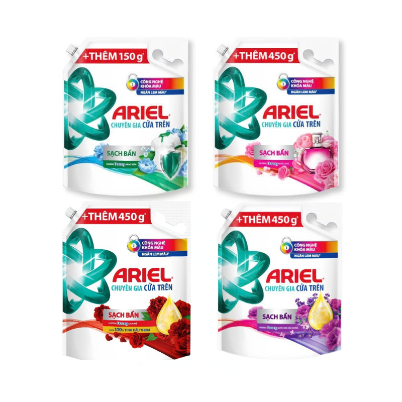 Ariel Nước Giặt Chuyên Gia Cửa Trên Sạch Sâu Nhiều Hương Túi 3.65 kg