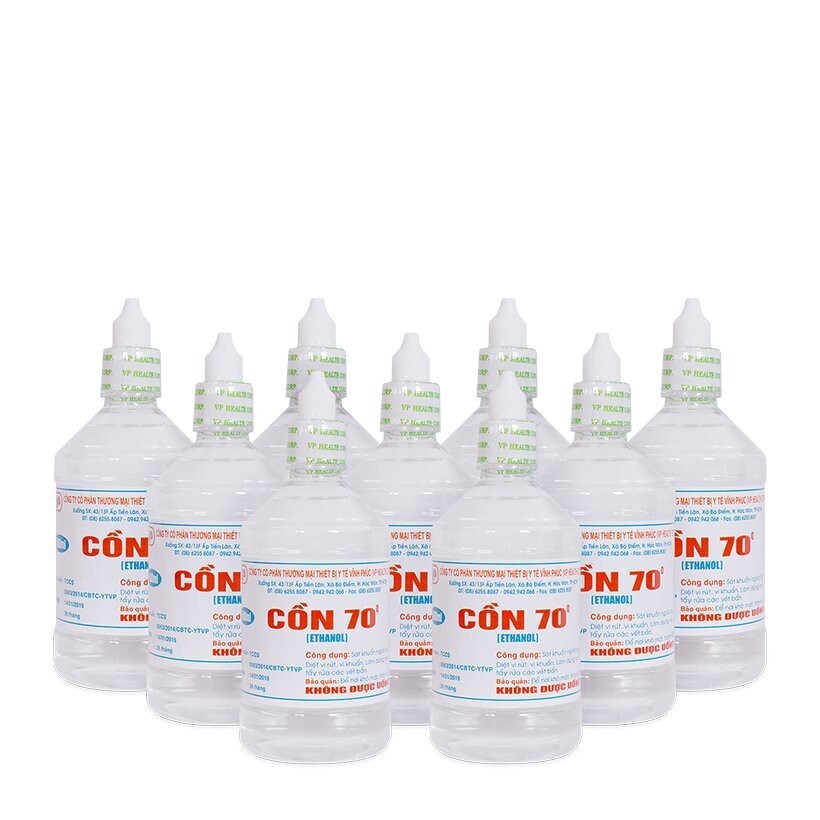 Cồn 70 Độ VP chai/lọ 500ml Màu trắng