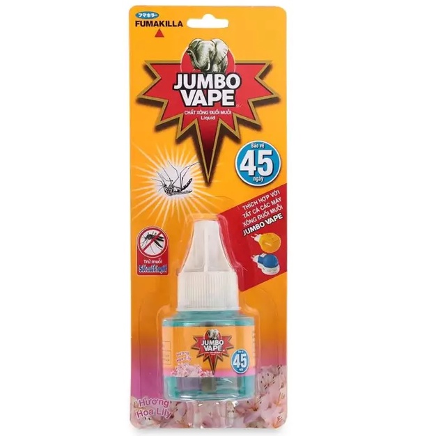 Máy xông đuổi muỗi và lọ tinh dầu Jumbo Vape - công nghệ Nhật Bản