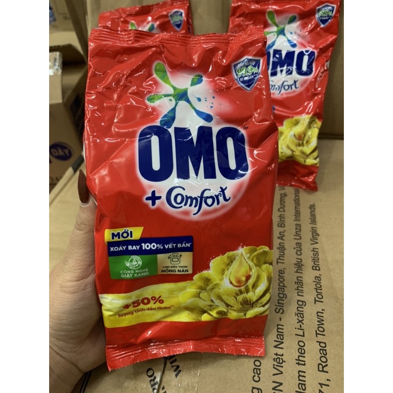 Omo bột giặt tinh dầu thơm nồng nàn vàng 350g