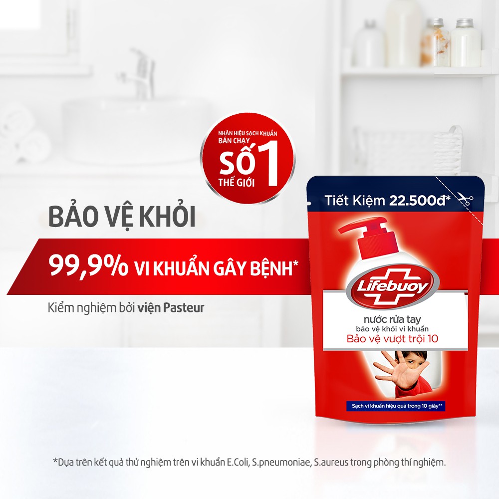 Lifebuoy bảo vệ khỏi vi khuẩn vượt trội túi 400gr