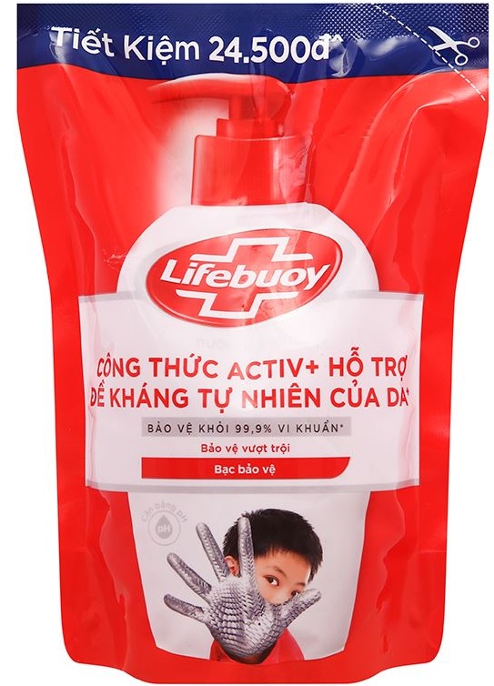 Lifebuoy bảo vệ khỏi vi khuẩn vượt trội túi 400gr