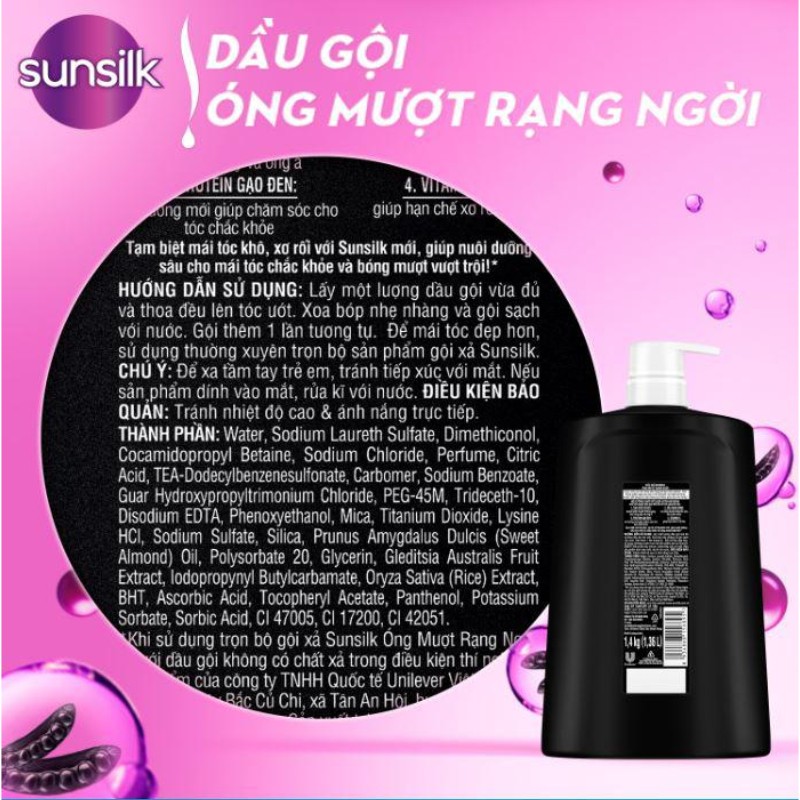 Sunsilk Dầu Gội Óng Mượt Rạng Ngời Chai 1.4kg