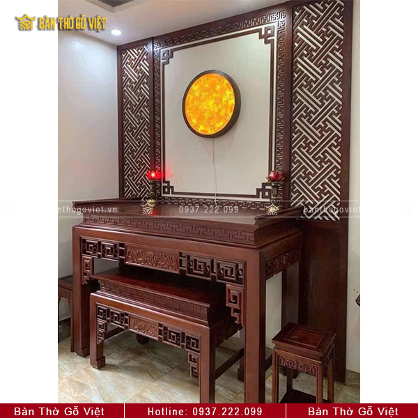 Bàn Thờ Đứng Gỗ Hương Cao Cấp 127x61 GV-TD008