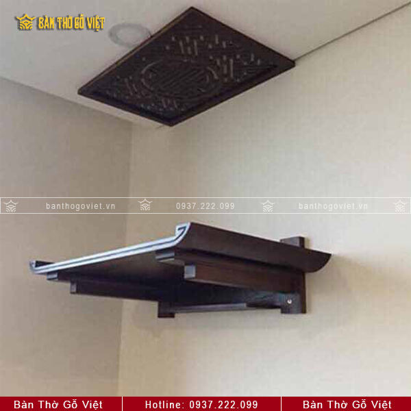 Bàn Thờ Treo Tường Gỗ Sồi Chân Bắp GV-TR102
