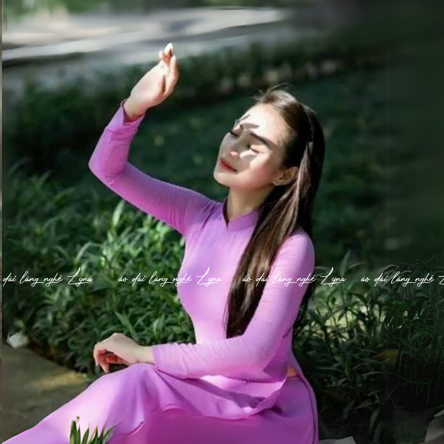 Áo Dài Màu Tím Cà Truyền Thống 4 Tà Chiffon Tay Dài Ôm Eo, Tôn Vóc Dáng Thanh Lịch Cuốn Hút