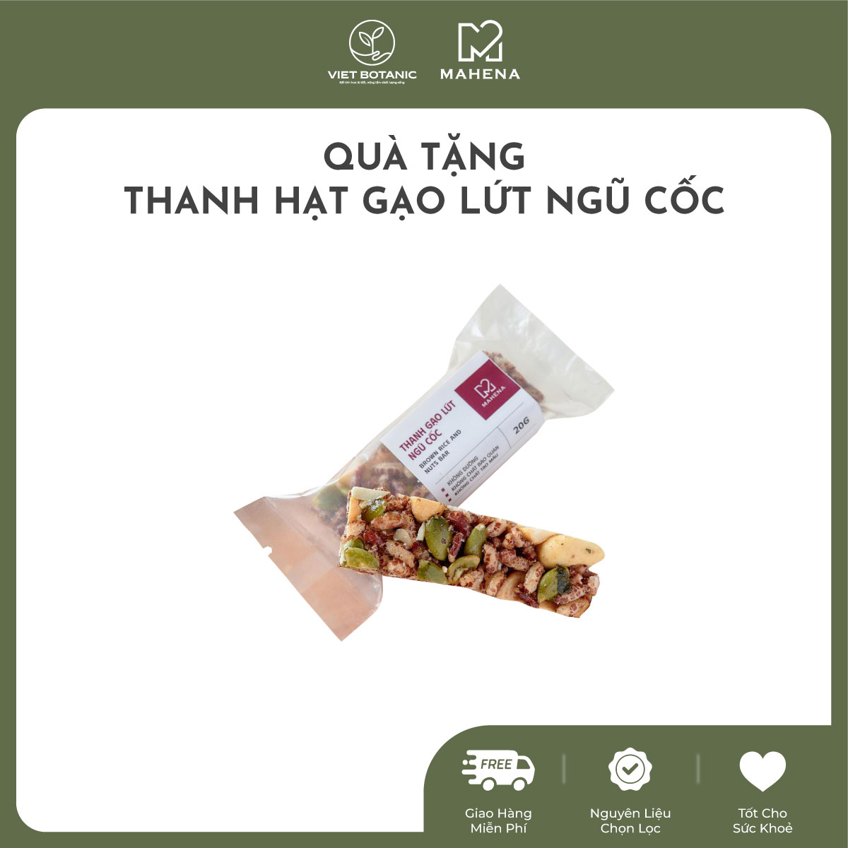 [QUÀ TẶNG] THANH GẠO LỨT MIX NGŨ CỐC 25GR