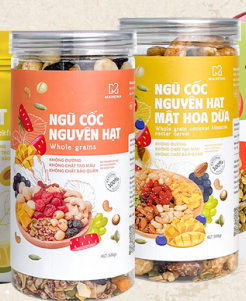 [Combo] Ngũ Cốc Nguyên Hạt + Ngũ Cốc Nguyên Hạt Mật Hoa Dừa Không Đường 500g